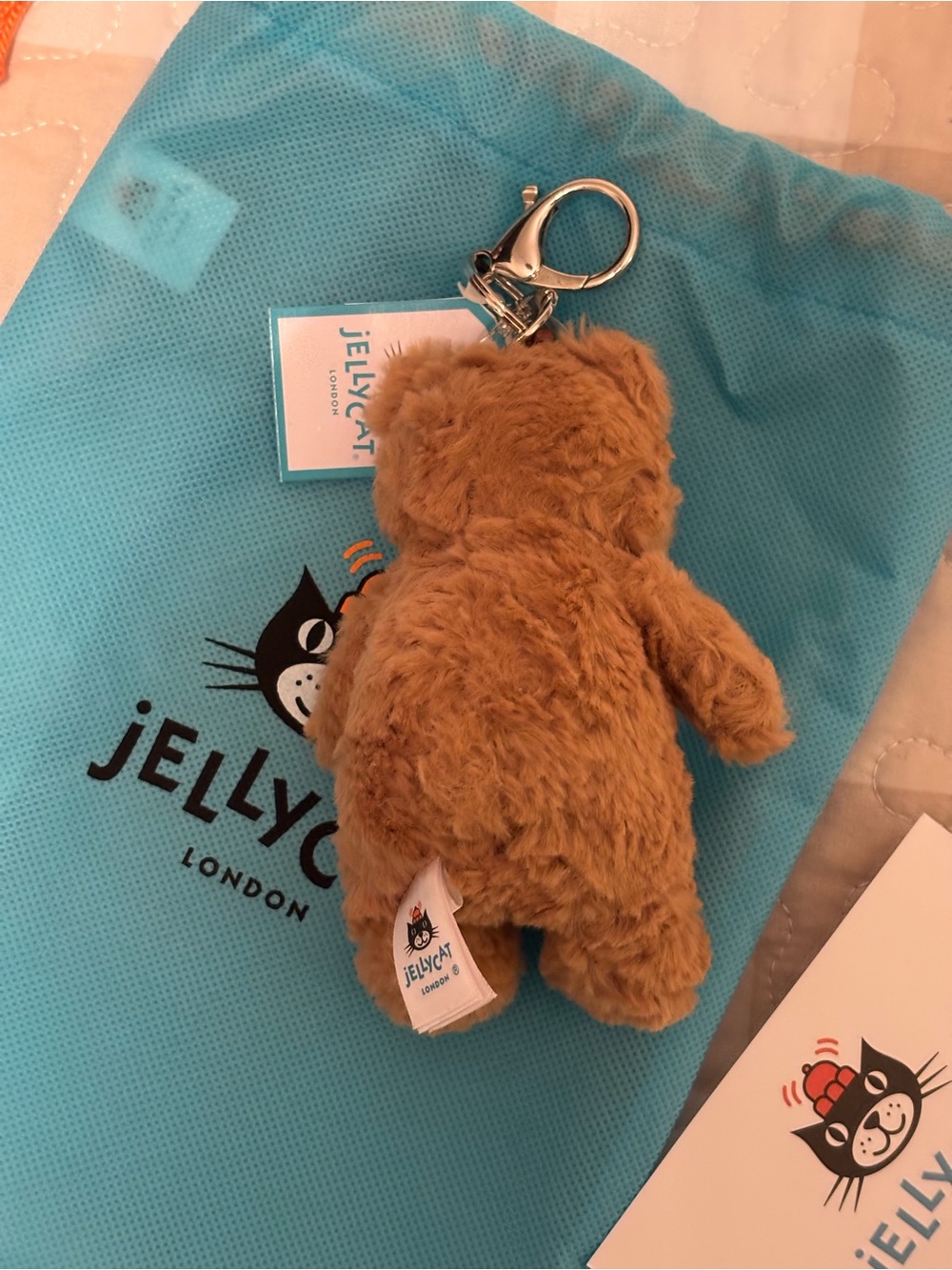 Authentic Jellycat Bartholomew Bear Bag Charm - Picture 3 of 11